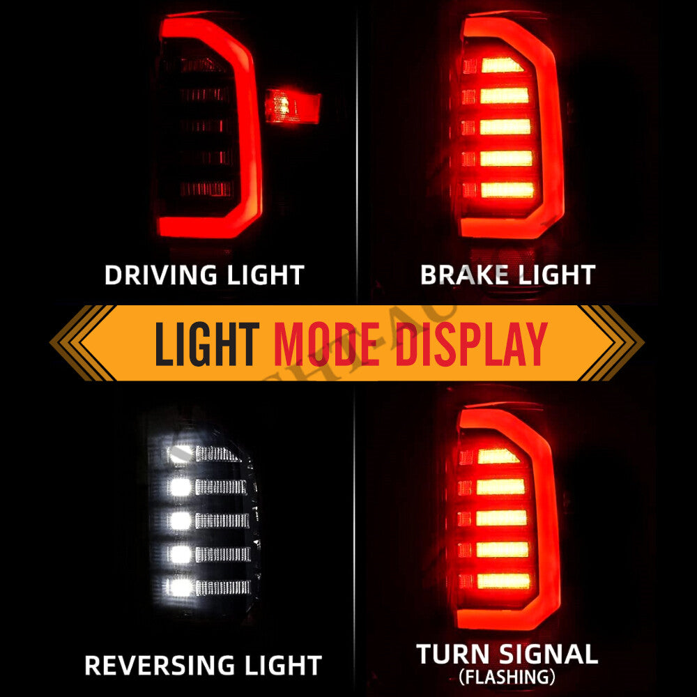 Smoke Lens LED Tail Lights for 2007-2014 Chevy Silverado 1500 2500 Black Lamps