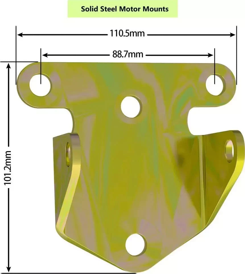 SBC/BBC Frame and Motor Mount Kit - Chevy V8 Solid Steel Frame Mounts Motor For