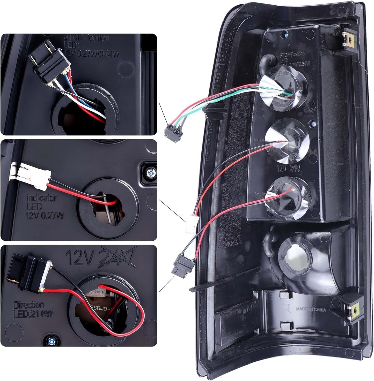 Updated LED Tail Light Assembly for 2003 2004 2005 2006 Chevy Silverado 1500 ...