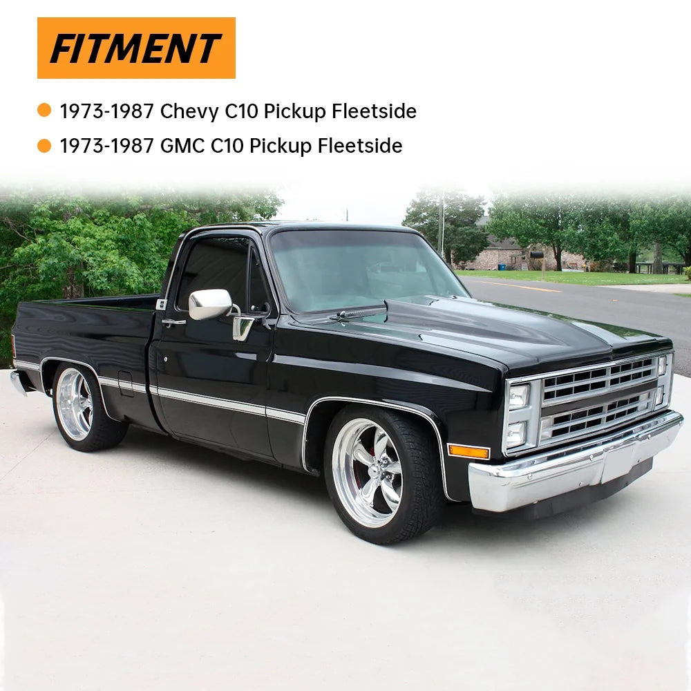 Fleetside Rear Roll Pan 18 Gauge Steel for 1973-1987 Chevrolet C10 C20 C30 K10 K20 K30 Pickup with License Plate Holes Light Kit