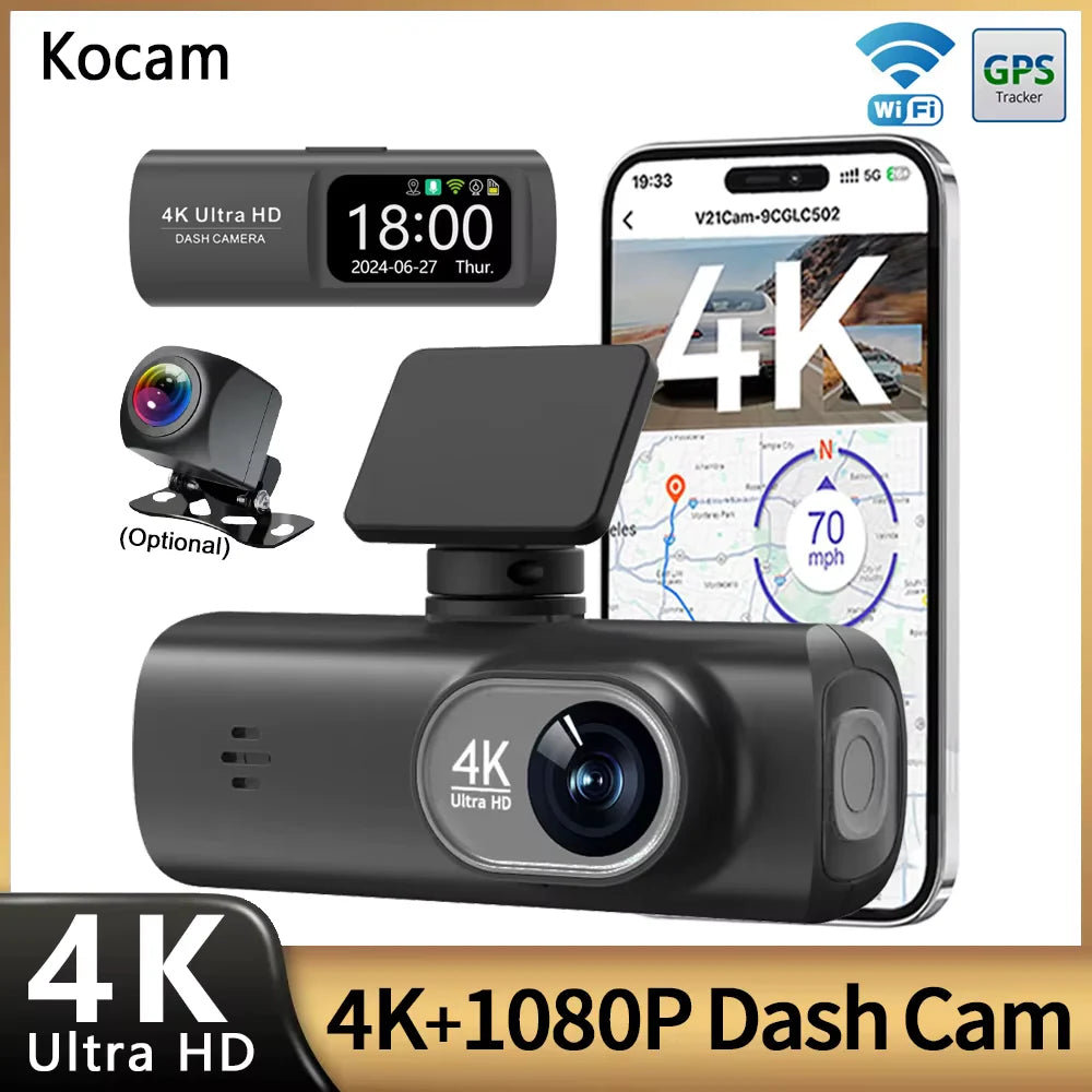 UHD 4K Dash Cam Dual Lens Driving Recorder