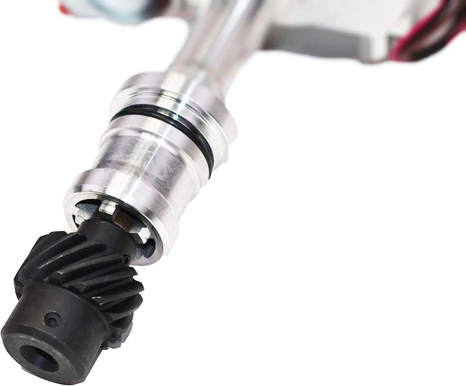 HEI Complete Distributor & Ignition Coil - 65KV Coil, Red Cap & One-Wire Install - Compatible with Oldsmobile V8 260-455 Engines - Hardened Gears & CNC Aluminum Shaft