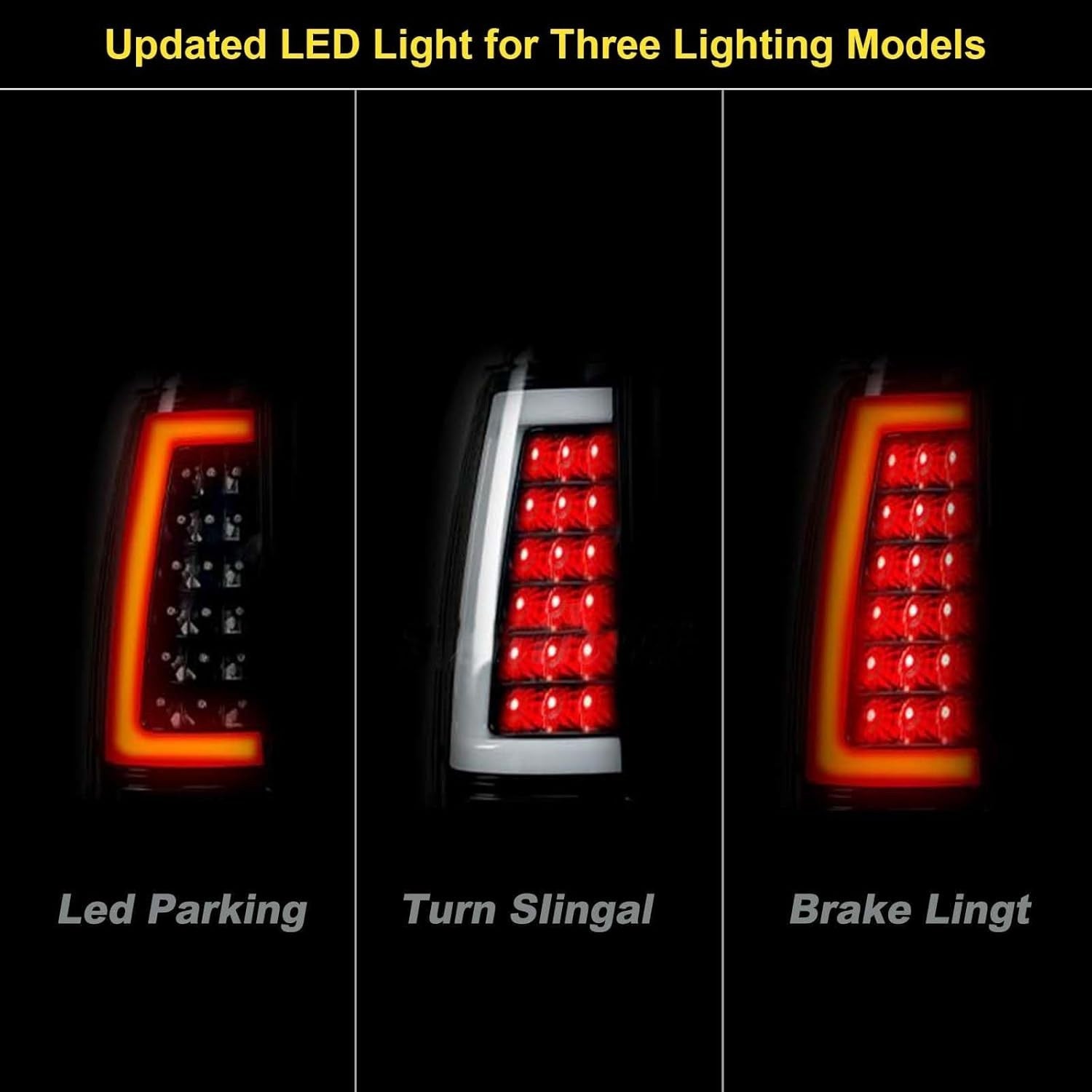 Updated LED Tail Light Assembly for 2003 2004 2005 2006 Chevy Silverado 1500 ...