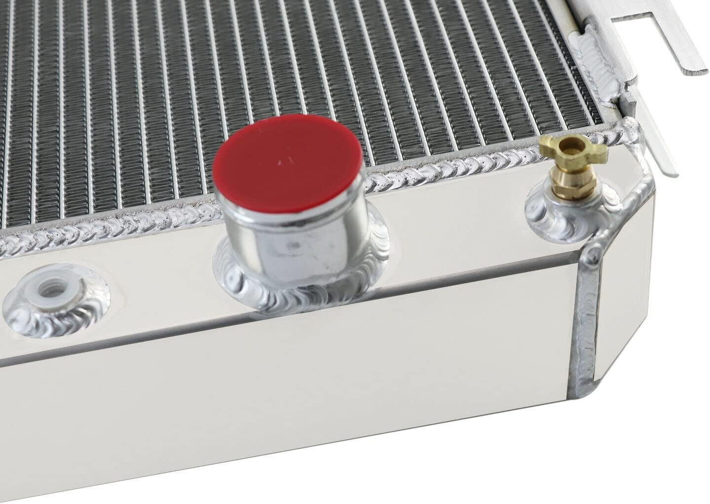 4 Row Core Radiator for 1963-1968 Chevy Impala Bel Air Chevelle Caprice Biscayne El Camino Kingswood at MT, All Aluminum