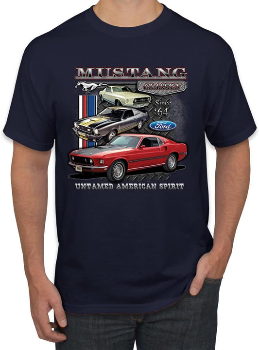 Ford Mustang Classics Untamed American Spirit Cars and Trucks Men'S Graphic T-Shirt