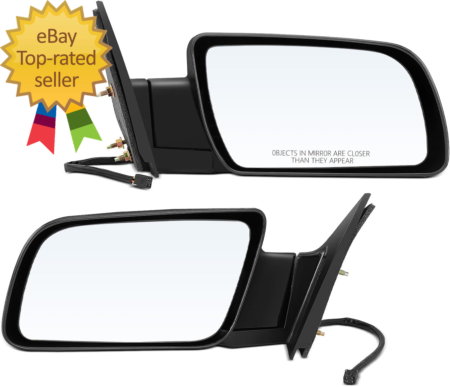 Pair (2) Driver & Passenger Side View Mirror Compatible with Chevy & GMC