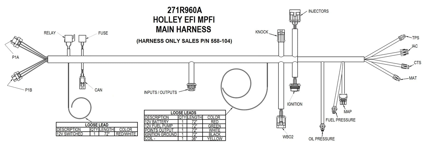 550-604N HP EFI ECU & Harness Kits