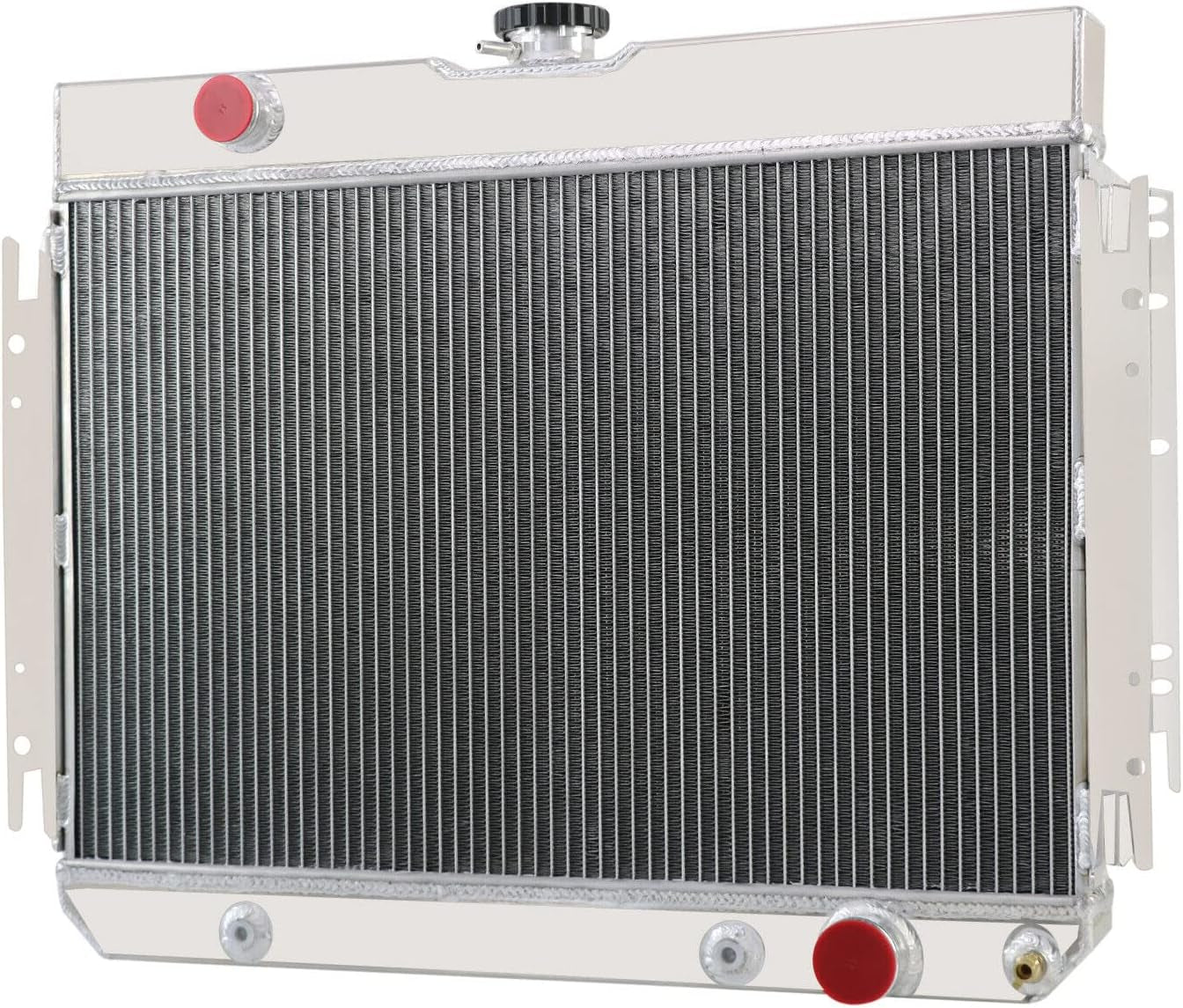4 Row Core Radiator for 1963-1968 Chevy Impala Bel Air Chevelle Caprice Biscayne El Camino Kingswood at MT, All Aluminum