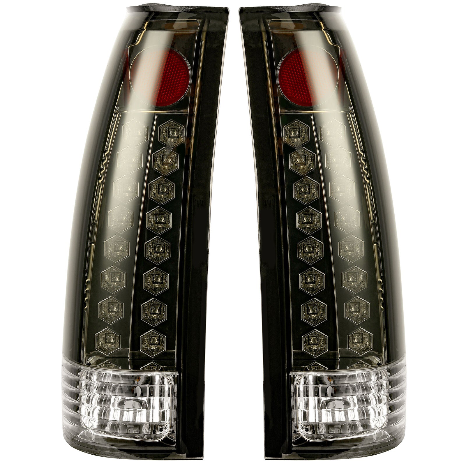 DOT Fits 88-98 Chevy GMC C/K 1500-3500 Yukon Silverado Smoke LED Tail Lights