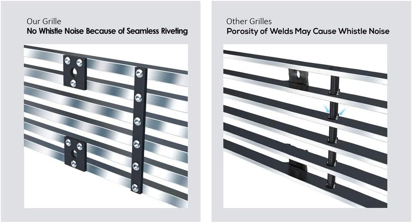 Compatible with Chevy Blazer C K Pickup Suburban 1994-1999 & 95-99 Tahoe Main Upper Stainless Steel SS Chrome Billet Front Grill Grille Insert C85011A