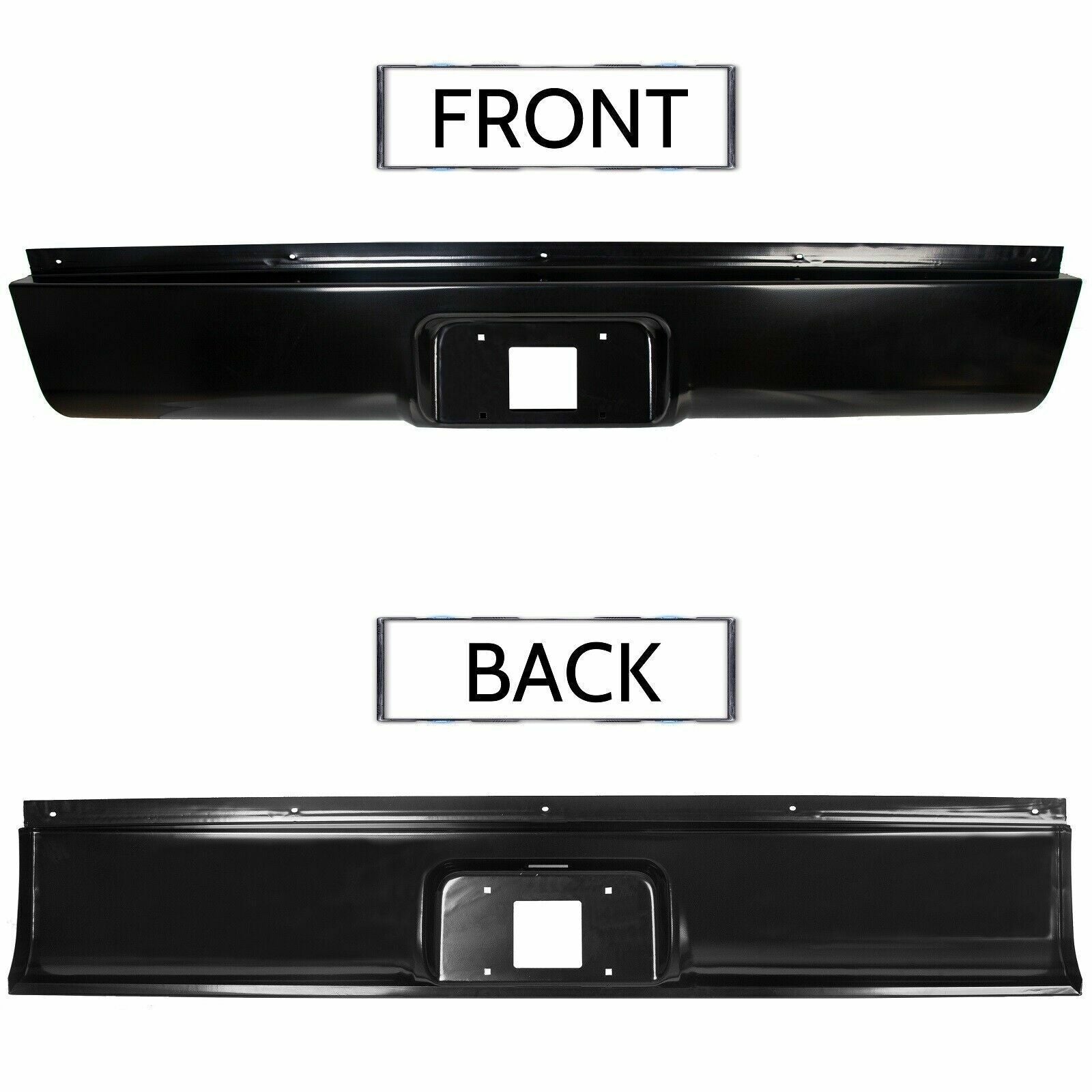 Rear Bumper Roll Pan W/Led License for Chevy Silverado Sierra Fleetside 99-06 07