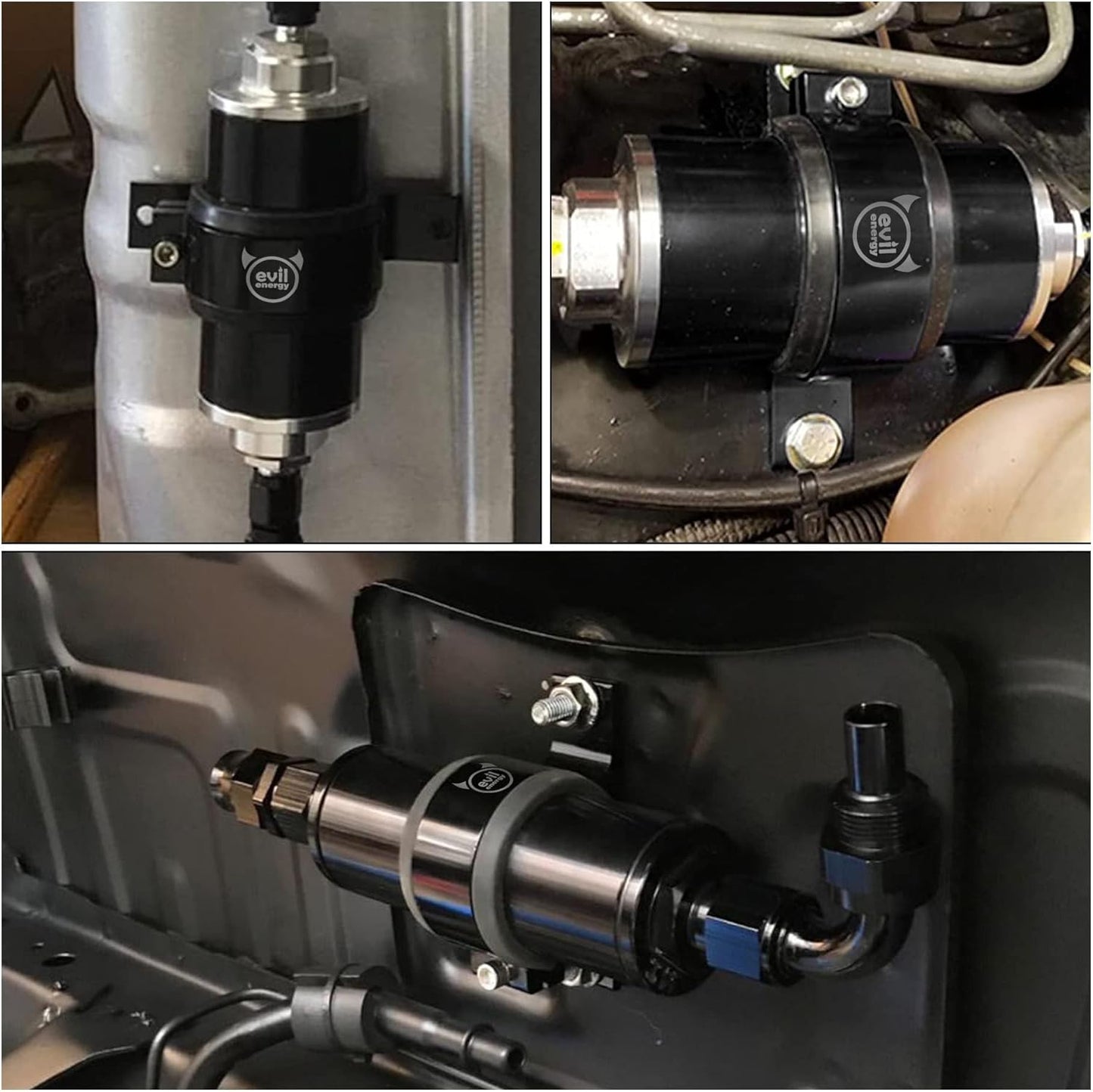 60Mm Fuel Filter Mounting Bracket, Fuel Pump Clamp Holder Black