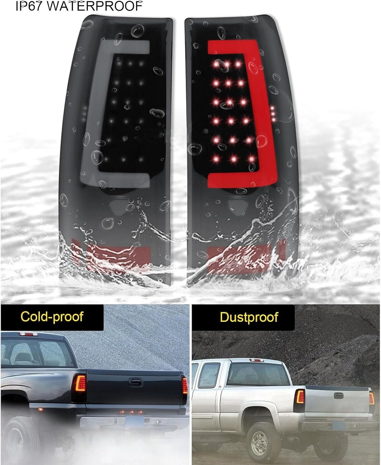 Updated LED Tail Light Assembly for 2003 2004 2005 2006 Chevy Silverado 1500 ...