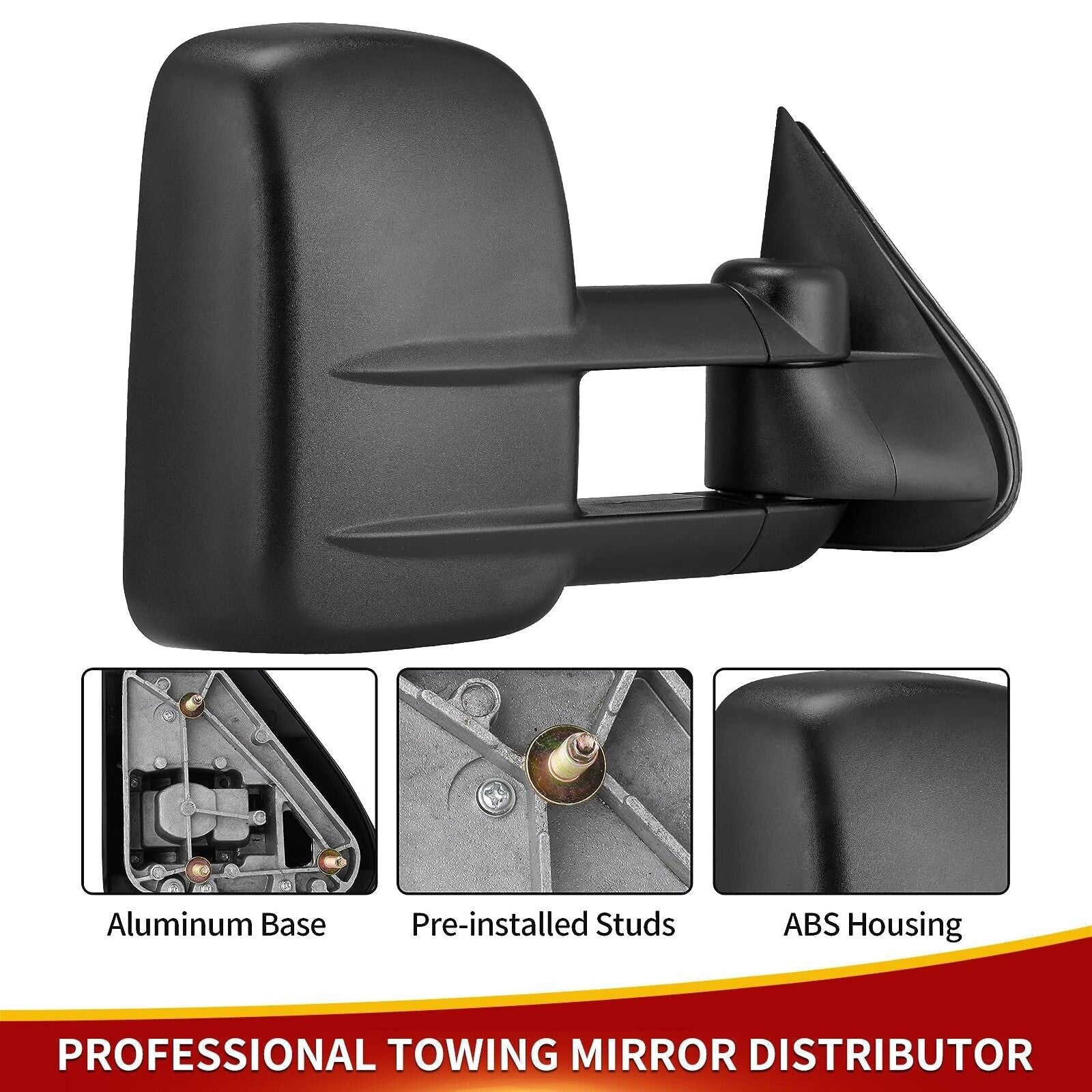 Pair Manual Tow Mirrors for 99-06 Chevy Silverado GMC Sierra 1500 2500HD 3500HD