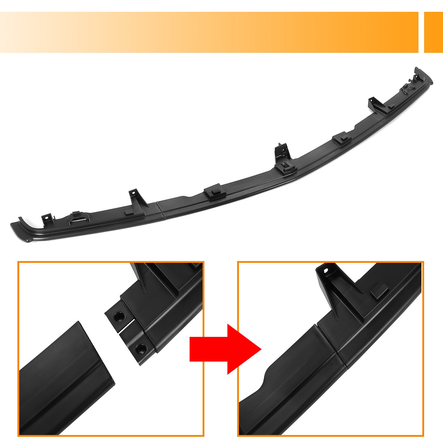 Front Bumper Filler Trim for Chevy GMC C/K Pickup Suburban 94-99 Escalade 99-00