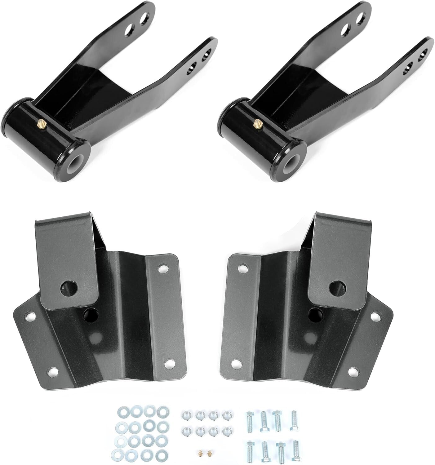4" Drop Shackles and Hangers Kit Compatible with 1996-2006 Chevy
