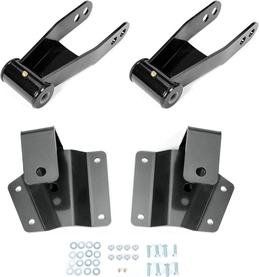 4" Drop Shackles and Hangers Kit Compatible with 1996-2006 Chevy